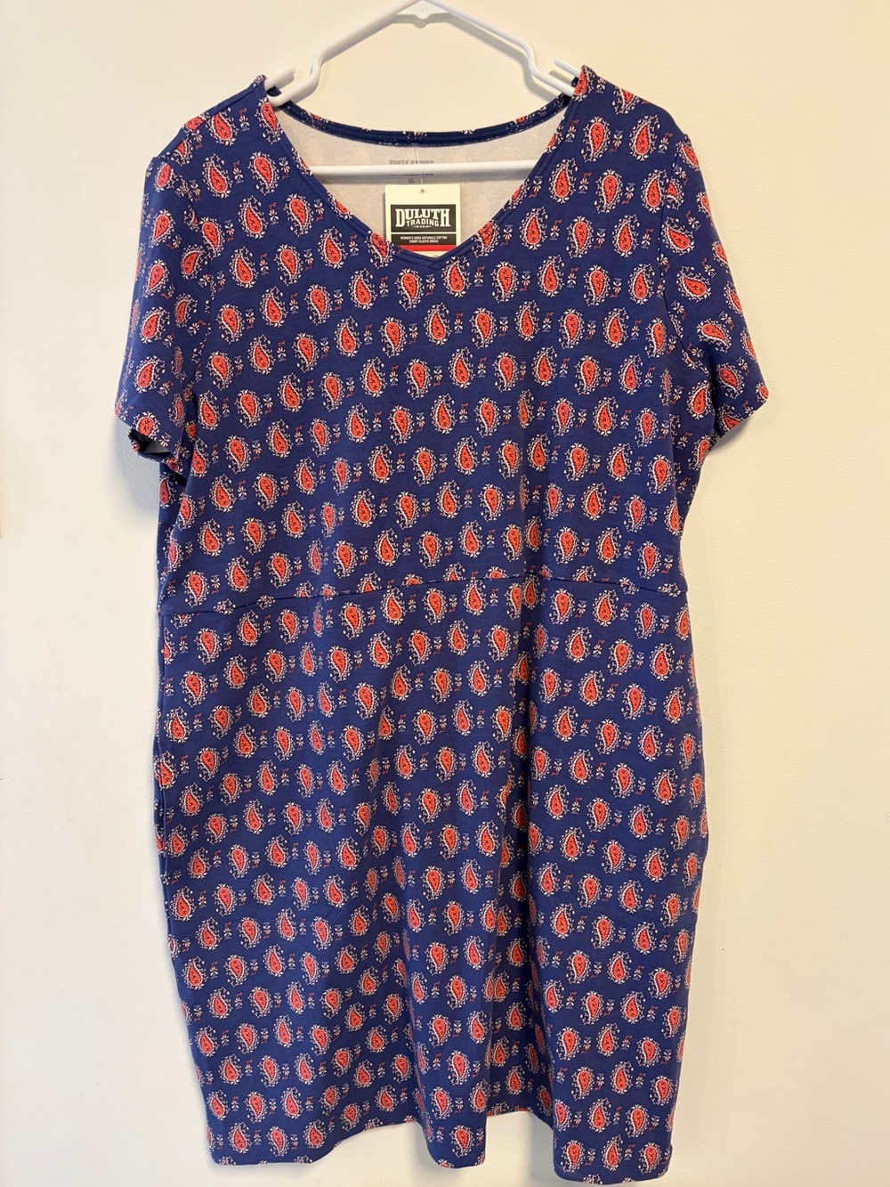 DULUTH Trading Co Size XL Blue NoGA Naturale Cotton Dress Pockets UPF 40 Casual